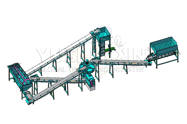 Small scale roller compost granulation line design