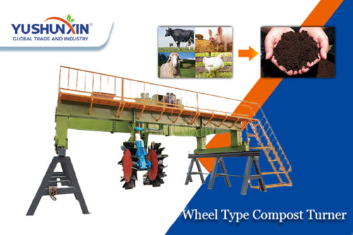 Wheel Type compost turner for large scale compost granulation