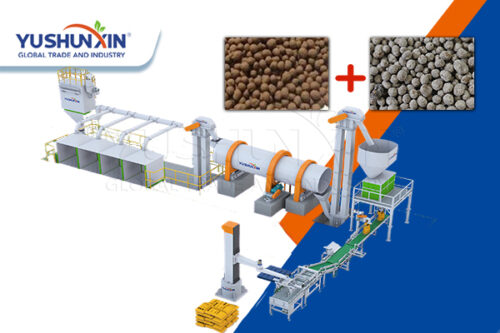 Fertilizer pellet mixing system of compost and mine