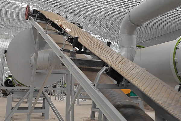 dual drying for large scale organic fertilizer granule production