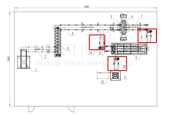 Ligne de granulation compacte à double presse à rouleaux avec élévateur à godets