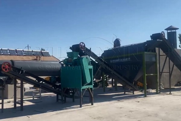 ligne de granulation à rouleaux d'engrais avec séchoir