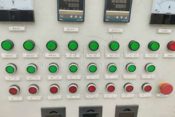 PLC container for forest waste biocachar pyrolysis system